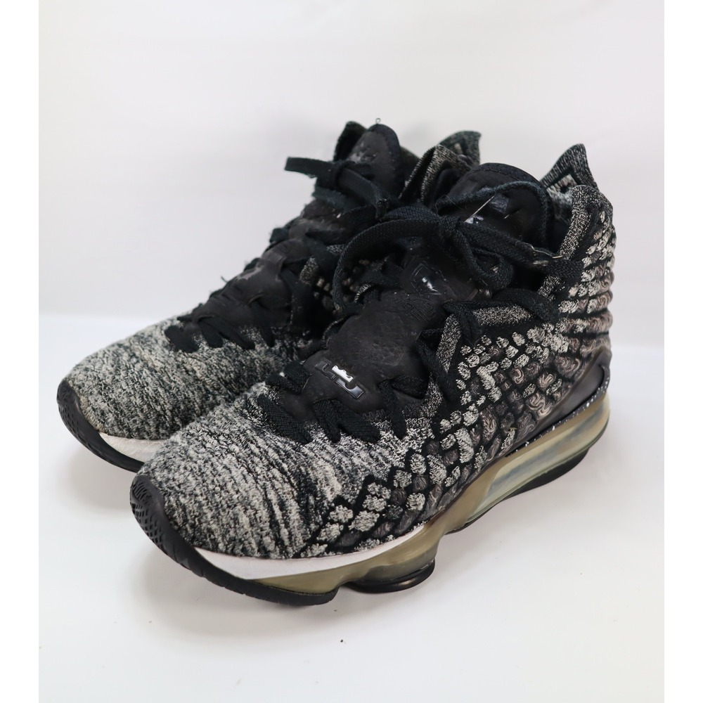 Nike BQ3177-002 Lebron XVII 17 In The Arena Gray Sneaker Shoes Men's US 8.5 Oreo - Picture 1 of 14